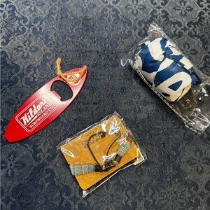 Outer banks set Blue & White Scarf, bottle opener, & friendship bracelet